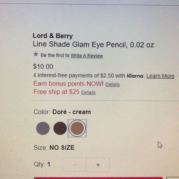 Lord & Berry Eyeliner Pencil in #230 Doré - Picture 4 of 4